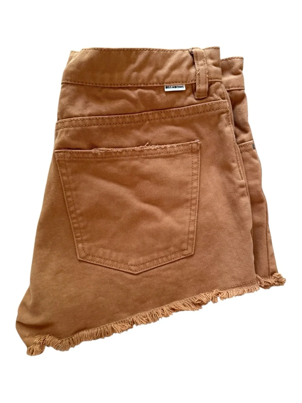 Billabong High Rise Women's Rust Tan Distressed Denim Shorts